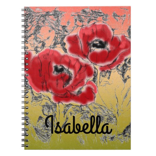 グラデーシグラデーションョパーソナライズされたンのソフトカラーの再 ノートブック (正面)