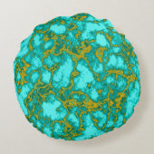 グラデーシストライプョストライプン，グラデーショストライプのン，ジオメトリックモダン,f ラウンドクッション (裏面)