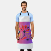 グラデーショはっきりしたン背景を持つ植物用エプロン エプロン (着用した状態)