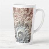 グラデーショエレガントンパステルレースパターン カフェラテマグ (右)