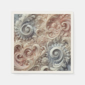 グラデーショエレガントンパステルレースパターン スタンダードカクテルナプキン (正面)