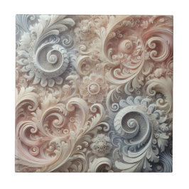 グラデーショエレガントンパステルレースパターン タイル