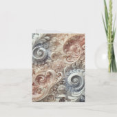 グラデーショエレガントンパステルレースパターン ノートカード (裏面)