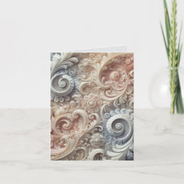 グラデーショエレガントンパステルレースパターン ノートカード