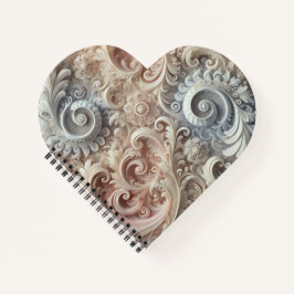 グラデーショエレガントンパステルレースパターン ノートブック