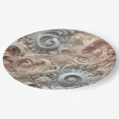 グラデーショエレガントンパステルレースパターン ペーパープレート (アングル)