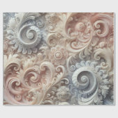 グラデーショエレガントンパステルレースパターン ラッピングペーパー (フラット)