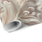 グラデーショエレガントンパステルレースパターン ラッピングペーパー (ロールコーナー)