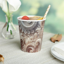 グラデーショエレガントンパステルレースパターン 紙コップ