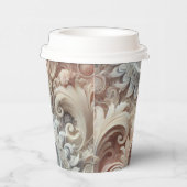 グラデーショエレガントンパステルレースパターン 紙コップ (右)