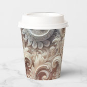 グラデーショエレガントンパステルレースパターン 紙コップ (正面)