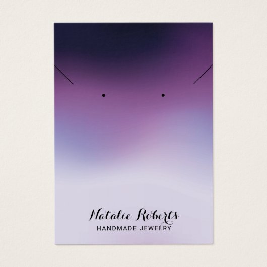 グラデーショエレガントン紫色のジュエリーイヤリング表示 (正面)