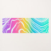 グラデーショカラフルンマーブル抽象芸術カスタム ヨガマット (裏面(横))