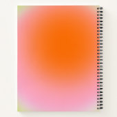 グラデーショカラフルンライムグリーンピンクオレンジ ノートブック (裏面)