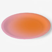 グラデーショカラフルンライムグリーンピンクオレンジ ペーパープレート (アングル)