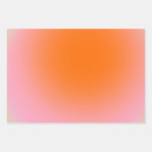 グラデーショカラフルンライムグリーンピンクオレンジ ラッピングペーパーシート (正面)