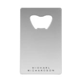 グラデーショパーソナライズされたングレークレジットカードボトル クレジットカード栓抜き (正面)