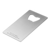 グラデーショパーソナライズされたングレークレジットカードボトル クレジットカード栓抜き (正面アングル)