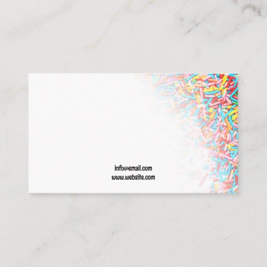 グラデーショモダンンカラフルアイスクリームを振りかける 名刺 (裏面)