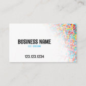 グラデーショモダンンカラフルアイスクリームを振りかける 名刺 (正面)