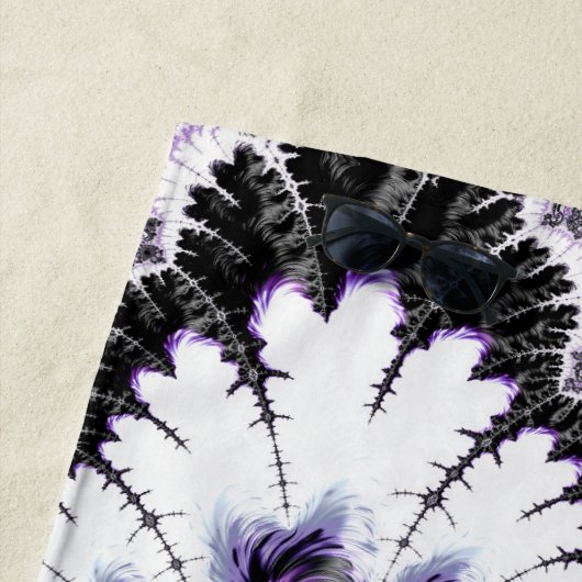 グラデーショモダンンカラフルフラクタル ビーチタオル (インサイチュ)