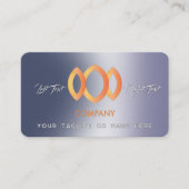 グラデーショモダンンメタリックブルーパープルテンプレート 名刺 (正面)