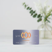 グラデーショモダンンメタリックブルーパープルテンプレート 名刺 (スタンド正面)