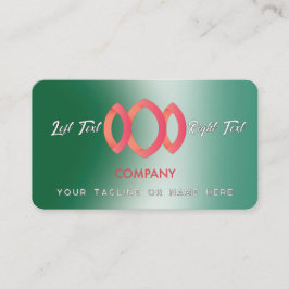 グラデーショモダンン金属グリーンテンプレート 名刺