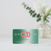 グラデーショモダンン金属グリーンテンプレート 名刺 (スタンド正面)