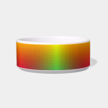グラデーションがデザインされたホワイトのペットボウル