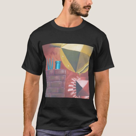 グラデーションが美しいゲーム風の少年画 Tシャツ (正面)