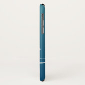 グラデーションで青い海軍ティール(緑がかった色)の平野のパーソナライズな名前 Case-Mate iPhoneケース (裏面/左)