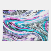 グラデーションと霧雨、シアンとピンクの混合