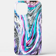 グラデーションと霧雨、シアンとピンクの混合