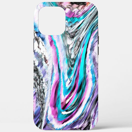 グラデーションと霧雨、シアンとピンクの混合 Case-Mate iPhoneケース (裏面)