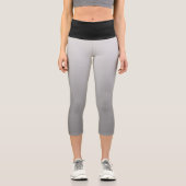 グラデーションと黒 カプリレギンス (正面)