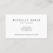 グラデーションなイベントプランナーのピンクの青い水彩画 名刺 (裏面)