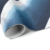 グラデーションなインディゴはすくいによって染められるShibori衰退します ラッピングペーパー (ロールコーナー)