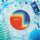 グラデーションなカスタマイズ可能でよい感情70s ペーパープレート (パーティー)