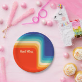 グラデーションなカスタマイズ可能でよい感情70s ペーパープレート (パーティー)