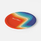 グラデーションなカスタマイズ可能でよい感情70s ペーパープレート (アングル)