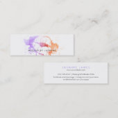 グラデーションなシックなメーキャップアーティストの水彩画の予算安く スキニー名刺 (正面/裏面)