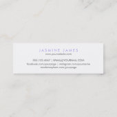 グラデーションなシックなメーキャップアーティストの水彩画の予算安く スキニー名刺 (裏面)