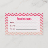 グラデーションなジグザグ形の美容師のサロンのアポイントメント 予約カード (裏面)