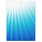 グラデーションなスターバストの白い水の青い光ビーム クリップボード (裏面)