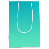 グラデーションなターコイズ ミディアムペーパーバッグ (裏面)