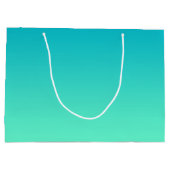 グラデーションなターコイズ ラージペーパーバッグ (裏面)