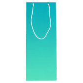 グラデーションなターコイズ ワインギフトバッグ (裏面)