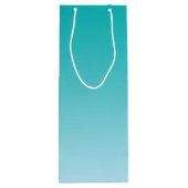 グラデーションなティール（緑がかった色） ワインギフトバッグ (裏面)