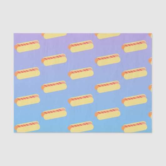 グラデーションなパステル調のホットドッグ 薄葉紙 (正面)